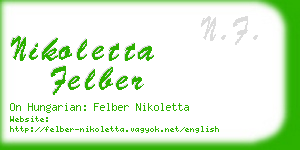 nikoletta felber business card